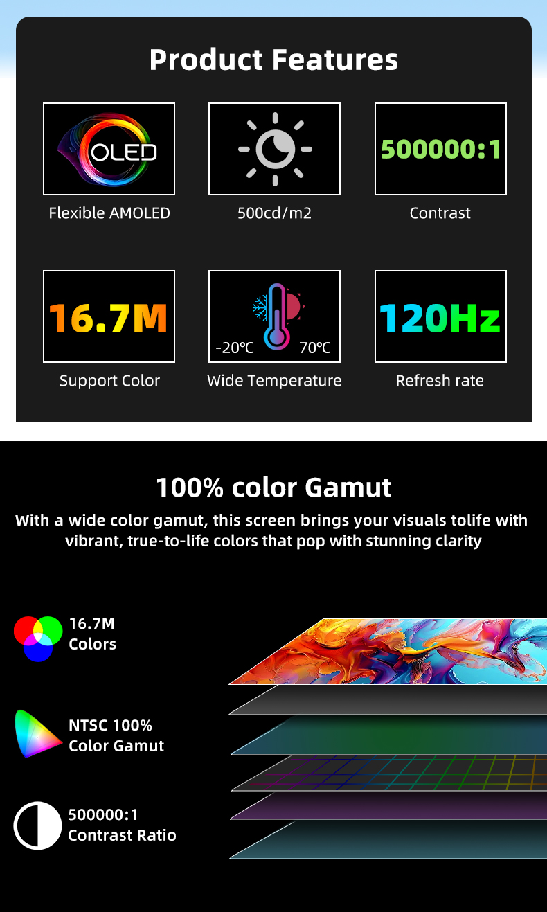 DXQ 6.67 inch Flexible Display detail